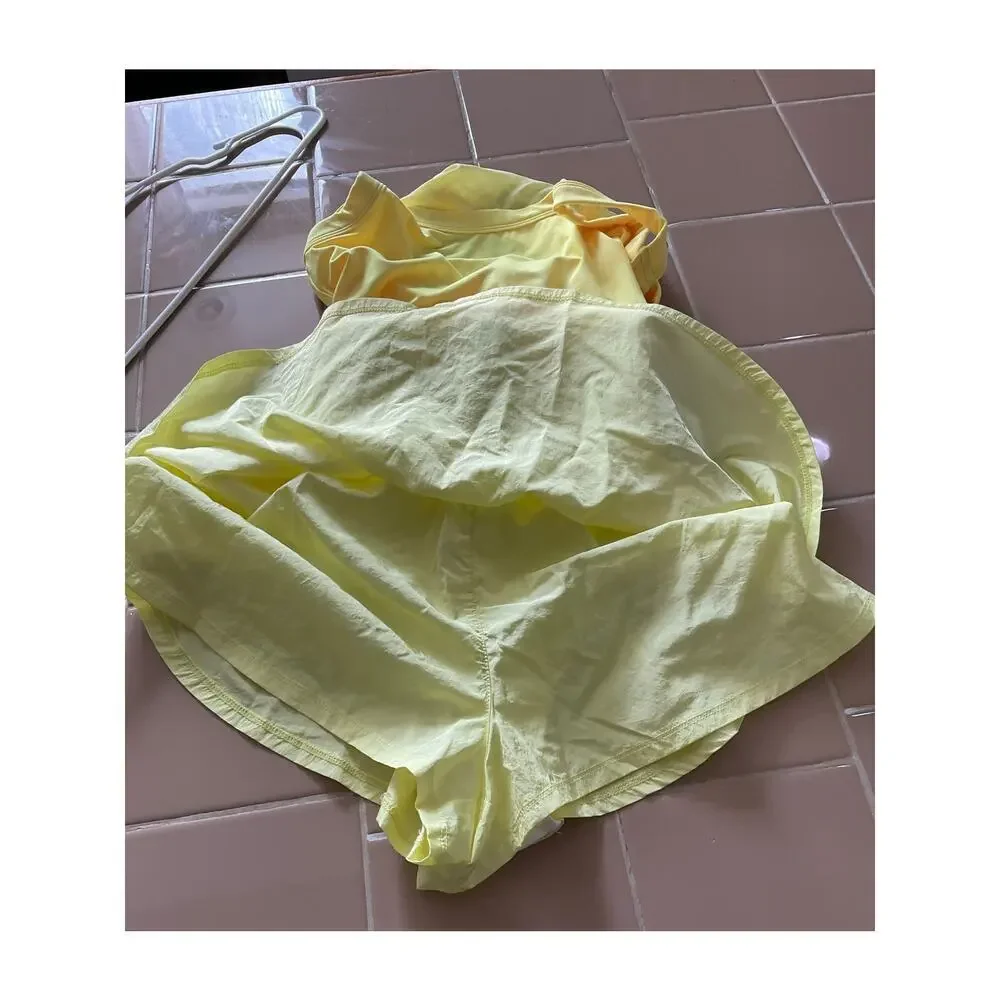 Free People Movement Righteous Runsie Neon Yellow Size Large Shorts Racerback - Picture 7 of 10